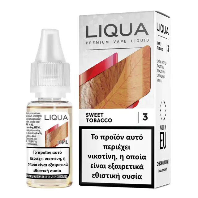 Liqua Sweet Tobacco 3mg 10ml Υγρό Αναπλήρωσης