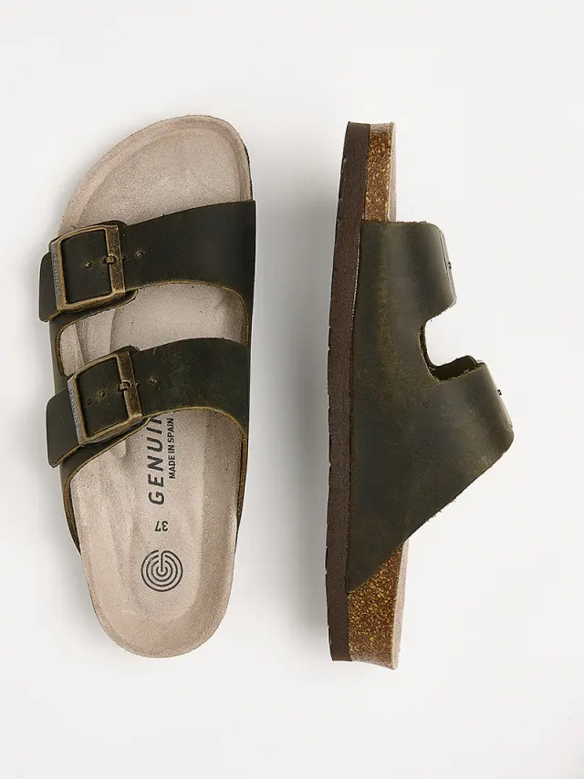 Genuins Πέδιλα Unisex δέρμα Πράσινο GEN/HAWAII APURE G105996 KAKI 3
