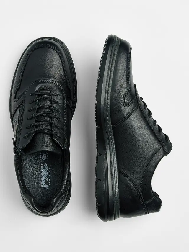 Imac Sneakers Ανδρικό δέρμα Μαύρο IMA/851328 NERO 3