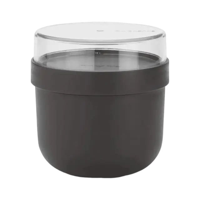Brabantia Make & Take Στρογγυλό Δοχείο Φαγητού Με Χώρισμα 500ml Dark Grey