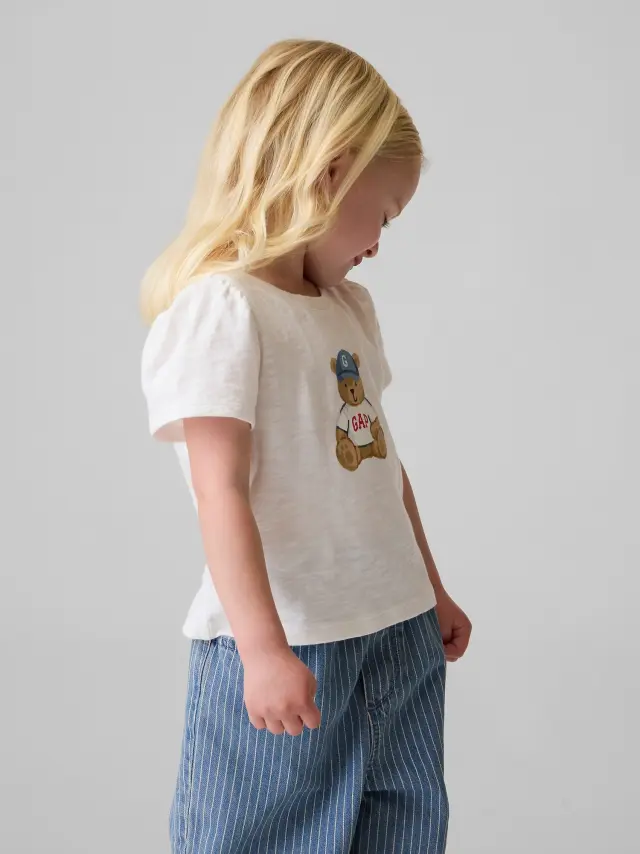 Βρεφική Μπλούζα babyGap με Brannan Bear new off white