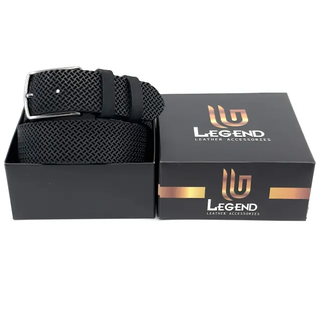 Μαύρη Δερμάτινη Ζώνη Full Grain 3,5 cm 2