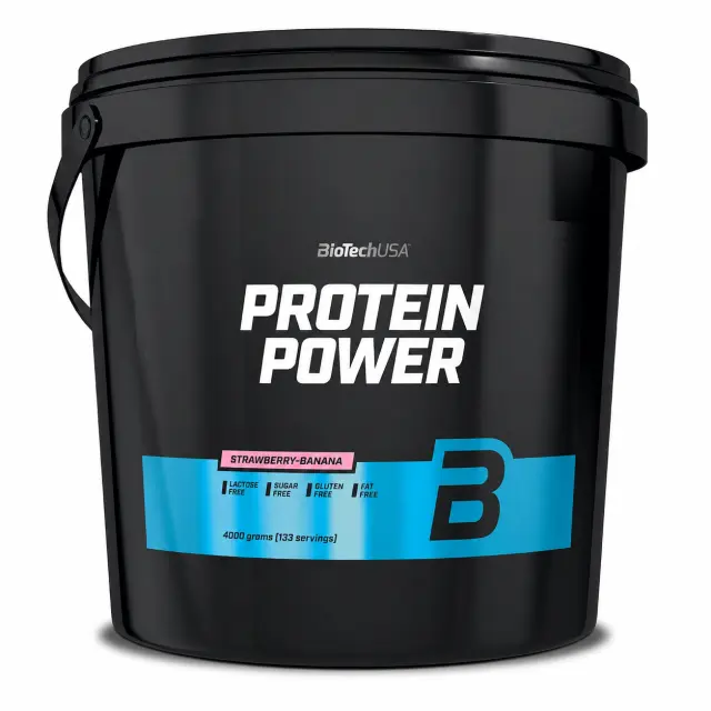Biotech USA Protein Power με Κρεατίνη Χωρίς Γλουτένη & Λακτόζη με Γεύση Φράουλα Μπανάνα 4kg