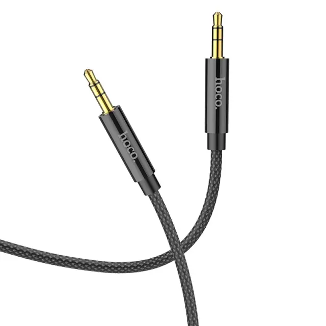 Καλώδιο σύνδεσης Ήχου Hoco UPA19 Braided 3.5mm Αρσενικό σε 3.5mm Αρσενικό Μαύρο 1m 3