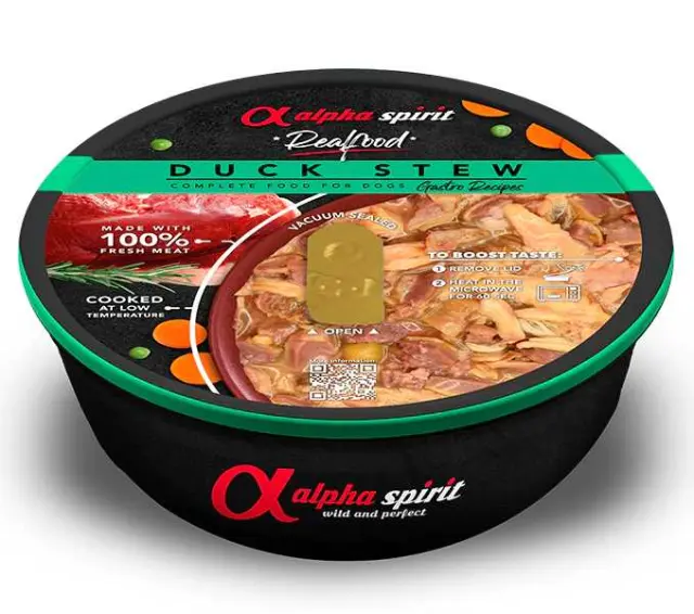 Alpha Spirit Real Dog Food Μαγειρευτό Με Πάπια 280gr Μονόχρωμο