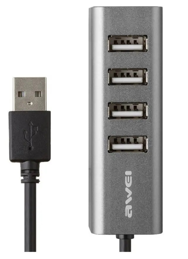 Αντάπτορας USB 2.0 Hub με 4 θύρες - CL-122 - AWEI - 085434 2