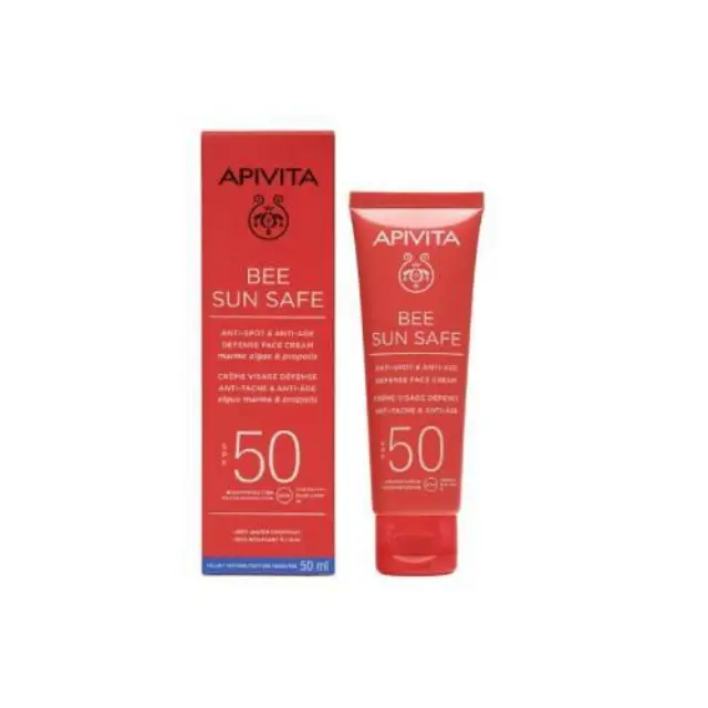 Apivita Bee Sun Safe Anti-Spot & Anti-age Defence Face Cream SPF50 Αντηλιακή Κρεμα Προσώπου Κατά των Πανάδων & των Ρυτίδων SPF50, 50ml