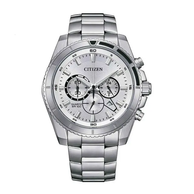 Citizen, Men's Chronograph Watch, Silver Stainless Steel Bracelet AN8200-50A