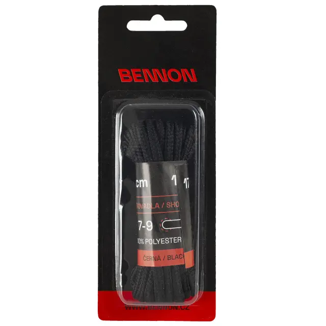 Κορδόνια παπουτσιών Bennon black 170εκ.