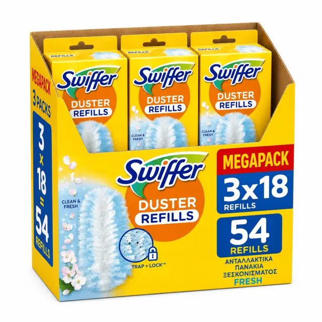 Swiffer Duster ανταλλακτικά πανάκια ξεσκονίσματος fresh MEGAPACK 3χ18τεμ