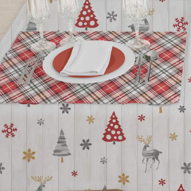 Καρέ Χριστουγεννιάτικο Nordic Γκρι 90 x 90 cm Γκρι 90 x 90 cm