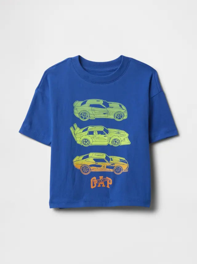 Βρεφική & Νηπιακή Oversized Hot Wheels Graphic Μπλούζα Dazzling blue