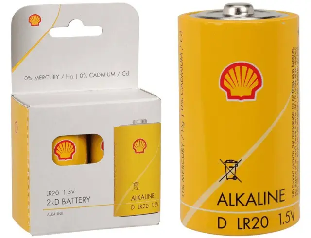 Αλκαλικές μπαταρίες SHELL C31300350 - LR20/AM-1 D - 2 τεμάχια C31300350