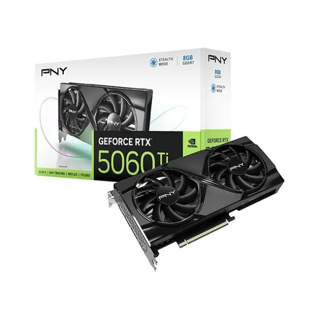 PNY Κάρτα Γραφικών GeForce RTX 5060 TI 8GB Verto Dual Fan GDDR7 (VCG5060T8DFXPB1)