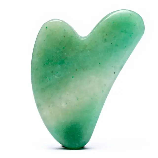Πέτρα Αβεντουρίνη για Μασάζ Προσώπου Massage Stone Gua Sha Green Aventurine