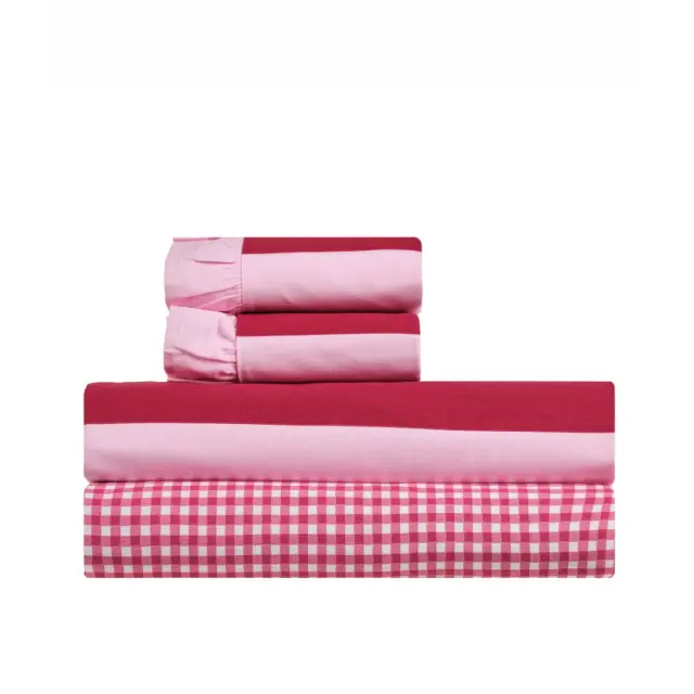Σετ Σεντόνια Υπέρδιπλα 4 Τεμαχίων Kentia Iokasti 27 Magenta-Pink 240x270 3