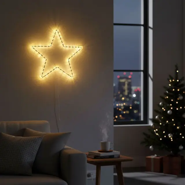 Χριστουγεννιάτικο Αστέρι Φωτιζόμενο Με LED - Christmas Light-Up Star 0282005 2
