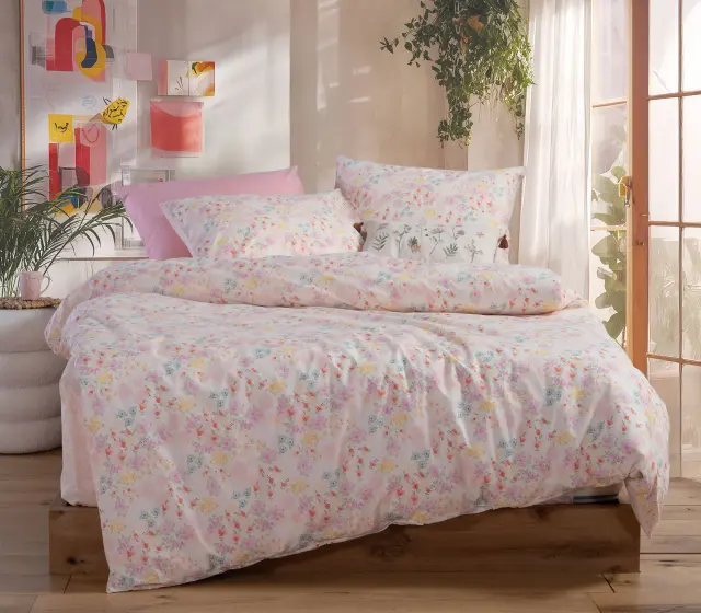 ΠΑΙΔΙΚΑ ΣΕΤ ΣΕΝΤΟΝΙΑ ΜΟΝΑ BLOSSOM DAY 170X260 NEF-NEF HOMEWARE, 100% BAMBAKI - L.PINK (039536) 2