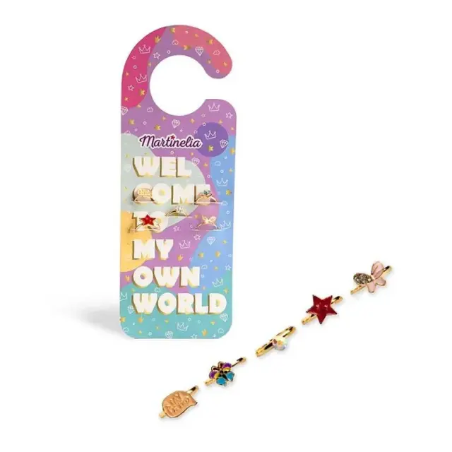 Martinelia Door Hanger Rings Welcome To My Own World 6 Δαχτυλίδια Ηλικία 3+ Μέγεθος Προσαρμόσιμο