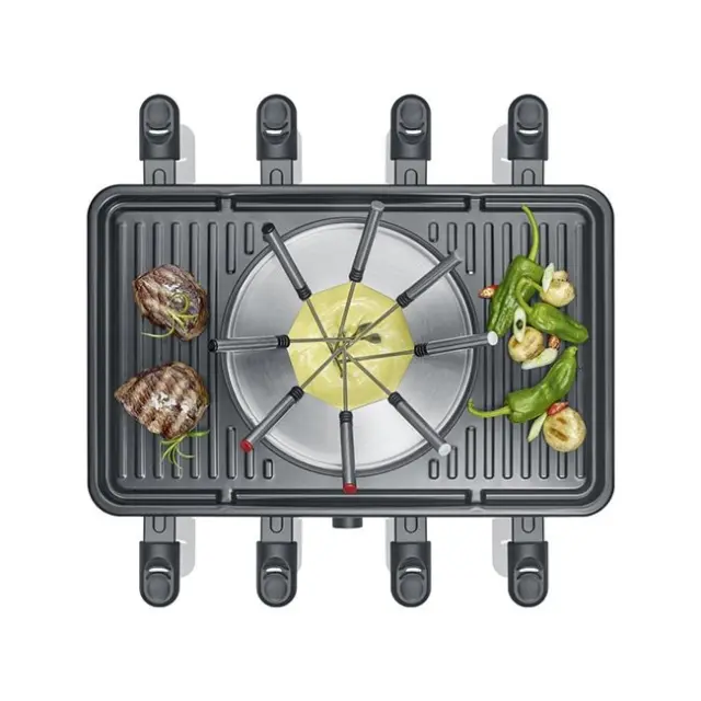 Severin Ηλεκτρικό Grill RG 2347 Raclette 2in1 1400W Black (RG 2347) 2