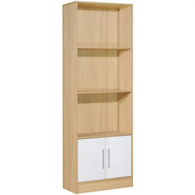 Βιβλιοθήκη DECON Σημύδα/Λευκό Μελαμίνη 60x29x180cm