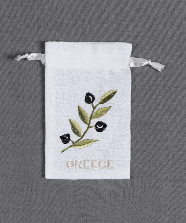 Σαπουνοθήκη (10τμχ) GREECE (9cm x 14cm) λευκό με χρώμα -