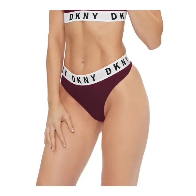 DKNY Γυναικείο String Cosy Boyfriend Thong, Χρώμα Chocotrufl - XL