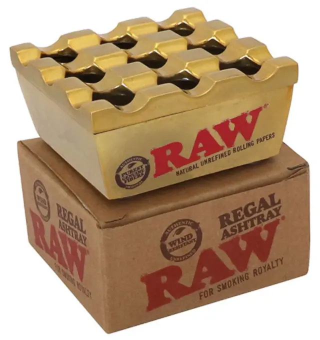 Raw Regal Μεταλλικό Τασάκι 8x8cm - Gold 2