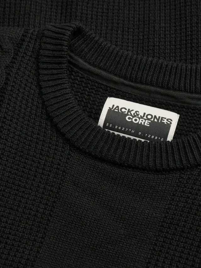 JCOGRID CABLE KNIT CREW NECK black - XXL 2