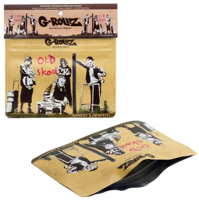 G-Rollz Σακουλάκι Ασφαλείας Zip - Banksy's Old Skool (105x80mm)