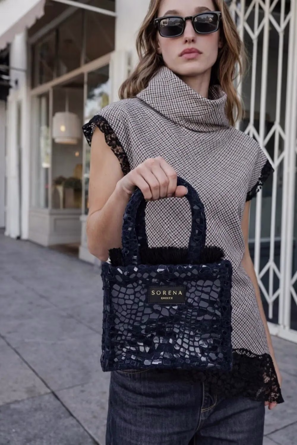 SORENA NOLITA MINI TOTE BAG ΜΠΛΕ ΣΚΟΥΡΟ ΤΣΑΝΤΑΚΙ 2