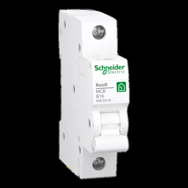 Miniature circuit breaker Resi9 1P, 16A, B characteristic, 6kA