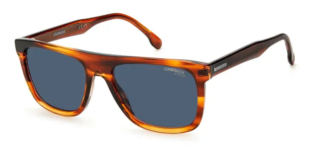 Carrera 267/S 573/KU Unisex Γυαλιά Ηλίου με Καφέ Κοκκάλινο Σκελετό και Μπλε Φακό