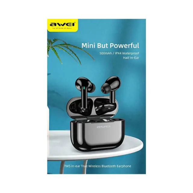 Awei T29 In-ear Bluetooth Handsfree Ακουστικά με Αντοχή στον Ιδρώτα και Θήκη Φόρτισης 3