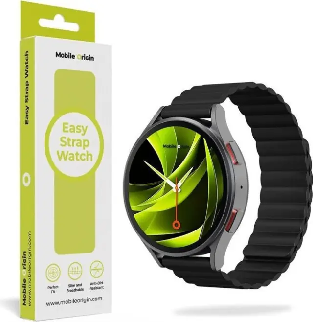 Mobile Origin Easy Strap Magnetic Watch 22mm Black