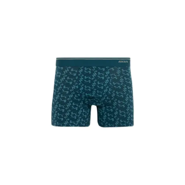 Minerva Ανδρικό Boxer Glits - Διπλό Πακέτο, Χρώμα Πετρόλ-Μπλε 2