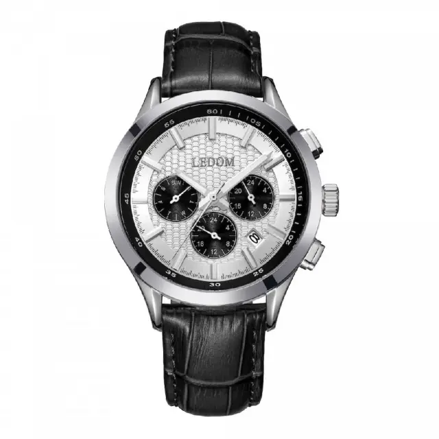 Le Dom Horizon Men's Watch Black Leather Strap LD.1499-8