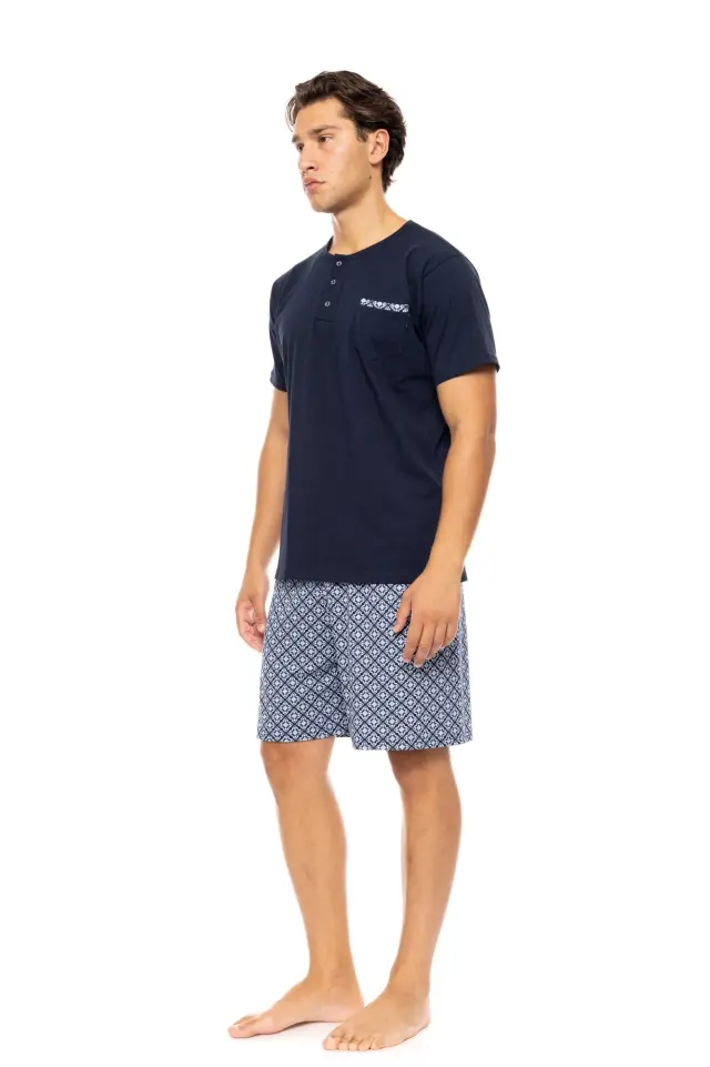 Ανδρική Πυτζάμα 3 τεμαχίων Navy Botany S-M562 Yacht Blue Ulisse - XXL 2