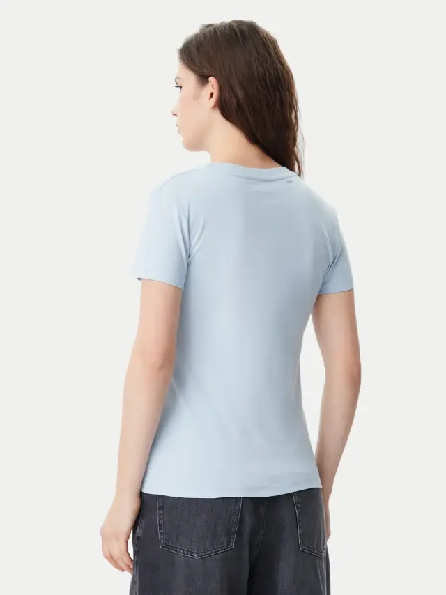 Calvin Klein - Γυναικείο T-Shirt Gradient Monologo slim Fit J20J225252-CUI Γαλάζιο - S 3