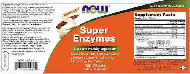 Now Foods Super Enzymes 90 tabs (733739029607) 2