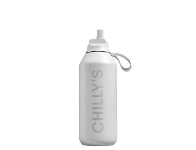 Μπουκάλι Θερμός Series 2 Flip Chilly's με πτυσσόμενο καλαμάκι, χωρητικότητα 500ml και διατήρηση θερμοκρασίας 24h κρύο - Granite Grey