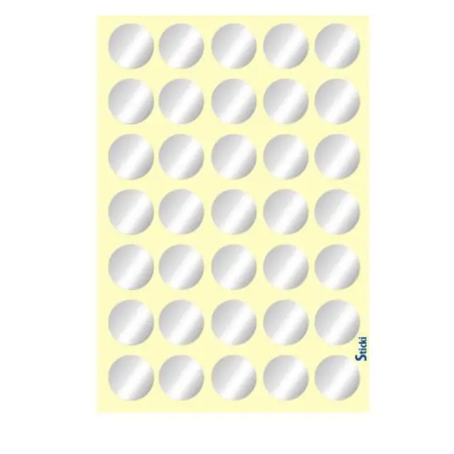 Ετικέτες Αυτοκόλλητες Sticki Ø 18mm 40 Φύλλα Ασημί