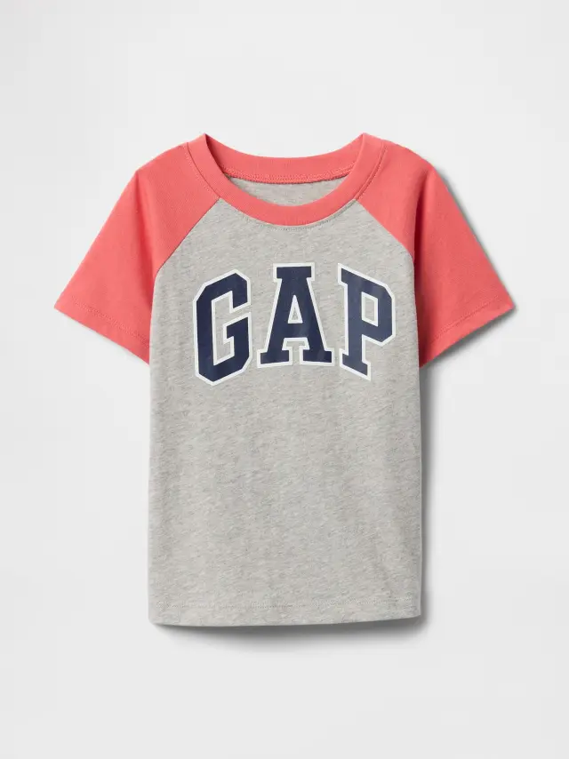 Γκρι babyGap Logo Μπλούζα LIGHT HEATHER GREY B08