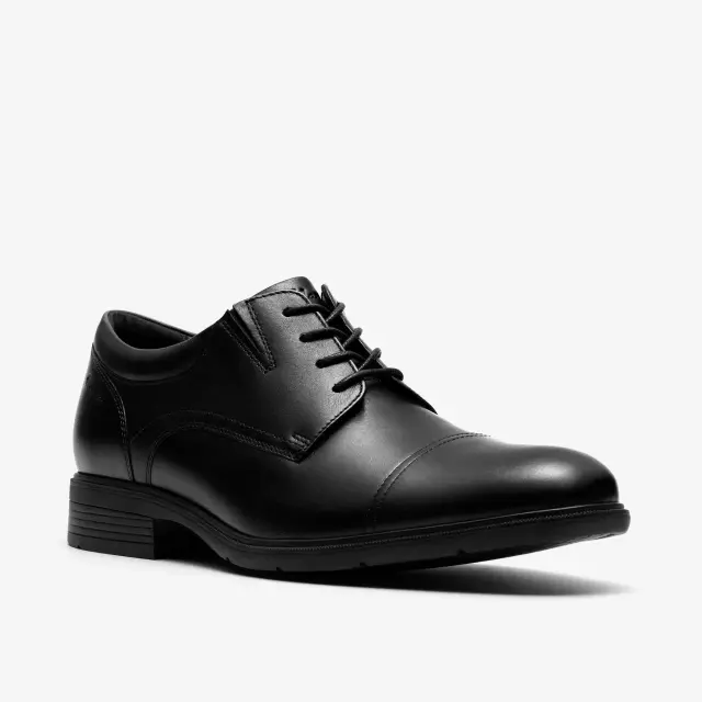 Clarks Steadwell Cap Black Black Leather - 41 3