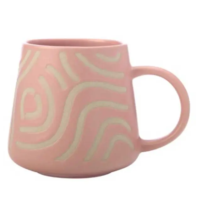 Maxwell & Williams Κούπα Κεραμική Squiggle 420ml Κοραλί