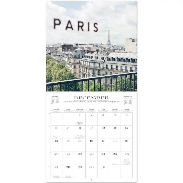 HMEΡΟΛΟΓΙΟ ΤΟΙΧΟΥ PARIS 2027 30X30 CALENDAR CP27075 3