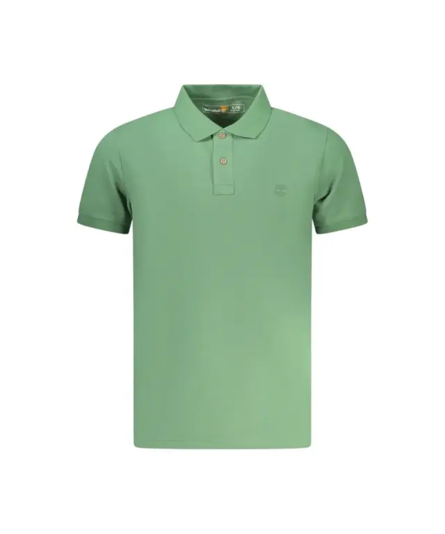 Timberland - Ανδρικό Κοντομάνικο T-shirt Polo Slim Fit Mε Λογότυπο Oyster River TB0A2BS1-A6Z Πράσινο - XL 3