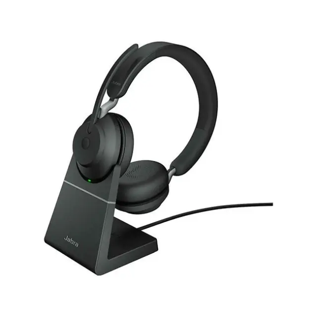Jabra Multimedia Headset Evolve2 65 UC With Charging Stand Link 380c Black (26599-989-889) 2