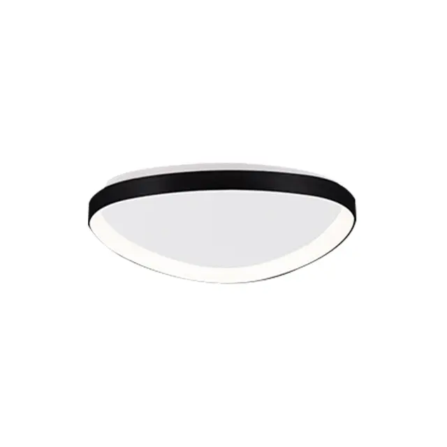Inlight Πλαφονιέρα οροφής LED 25W 3CCT από μαύρο μέταλλο και ακρυλικό D:61,5x5cm (42043-Black)