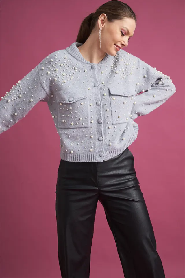 Πλεκτή Ζακέτα με Πέρλες KONA CARDIGAN - XS